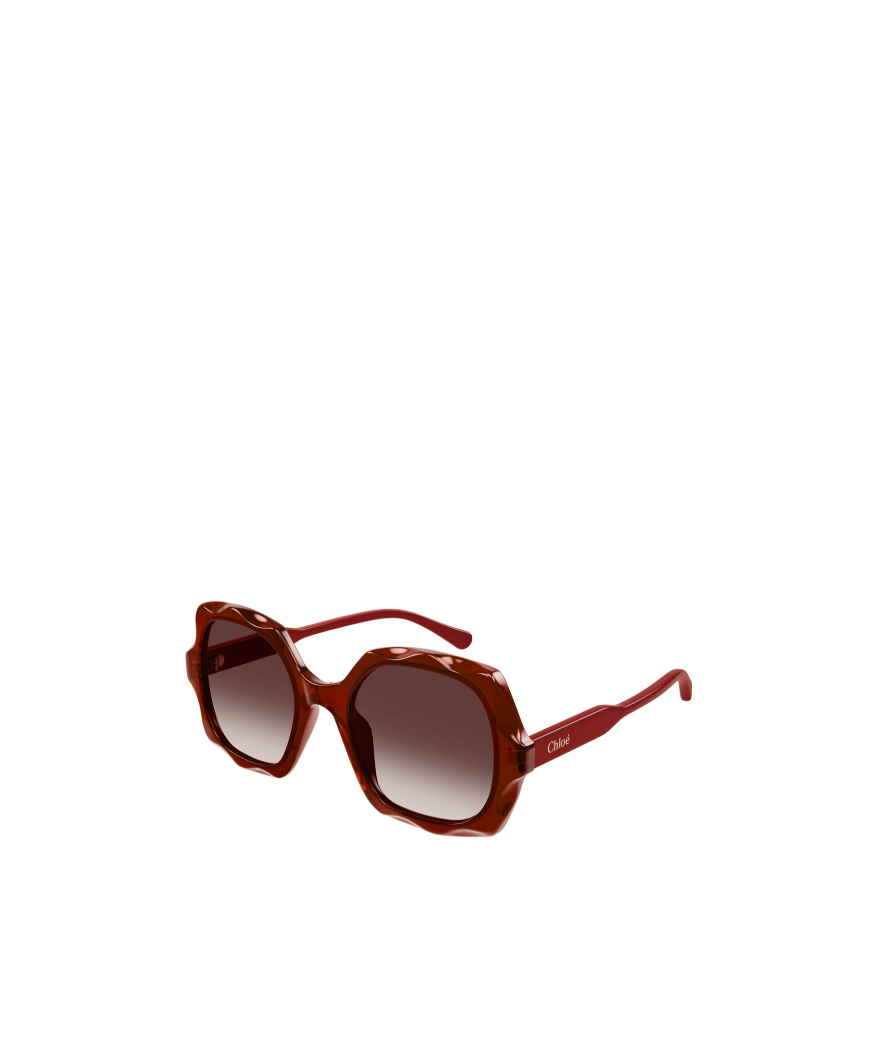 Chloé Womens Ch0226s Square-frame Acetate Sunglasses Purple In Red
