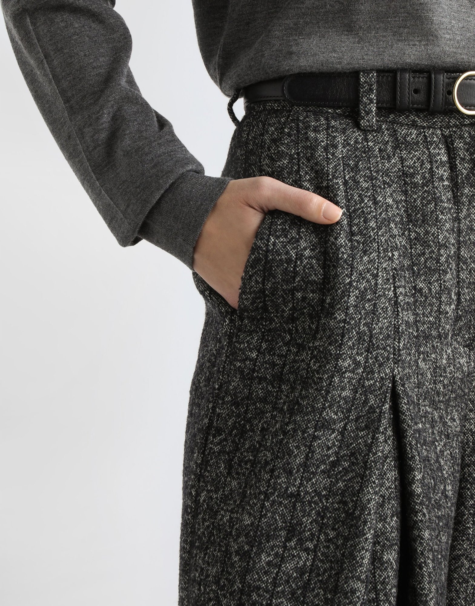 Dolce & Gabbana Belt Loops Slacks In Black