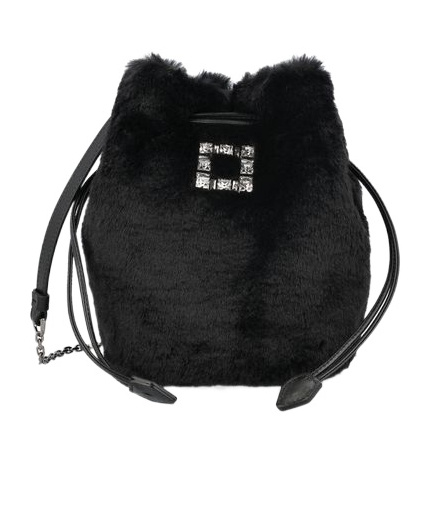 Roger Vivier Black Embellished Bucket Bag In Black