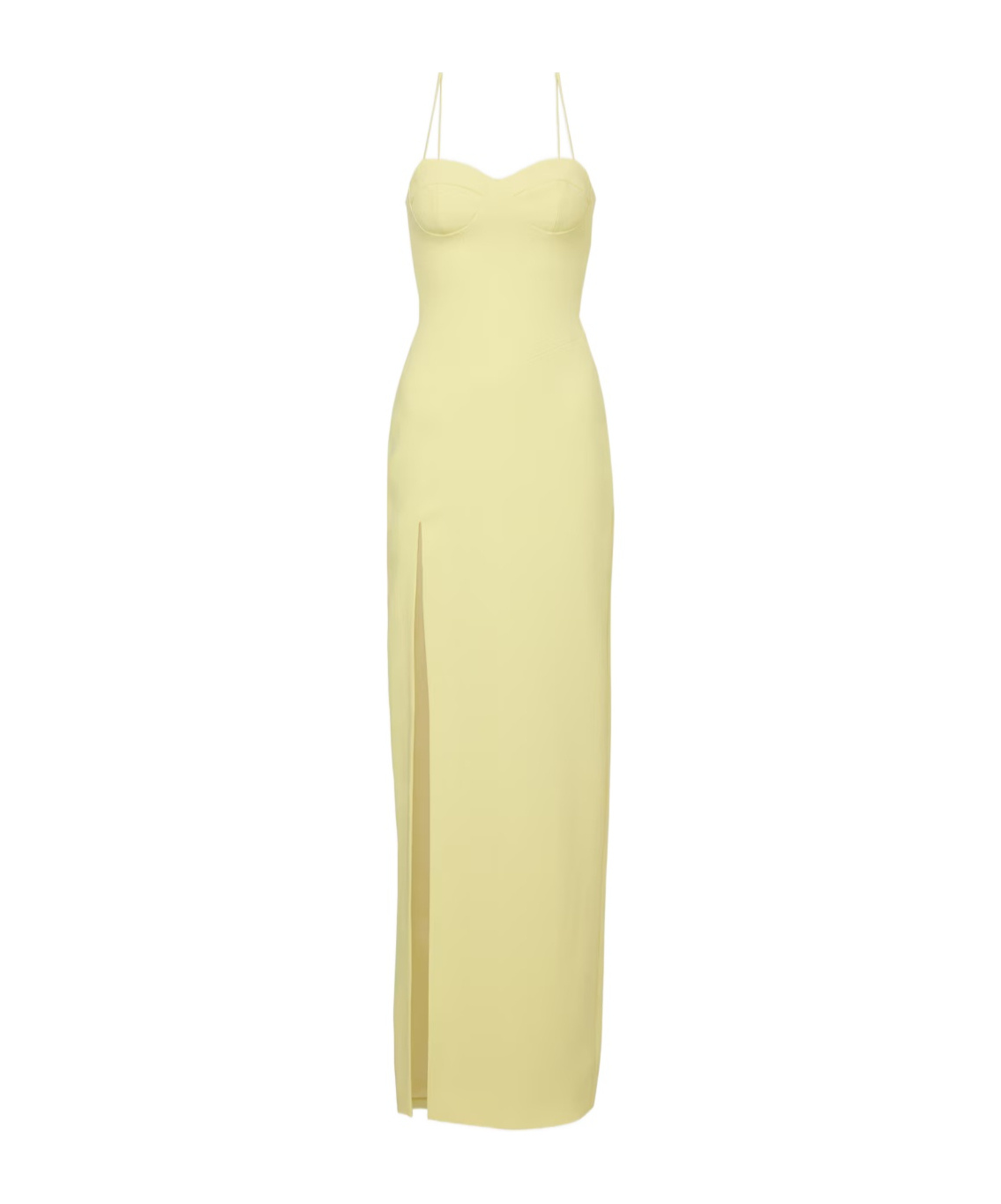David Koma Side-slit Corset Gown In Green