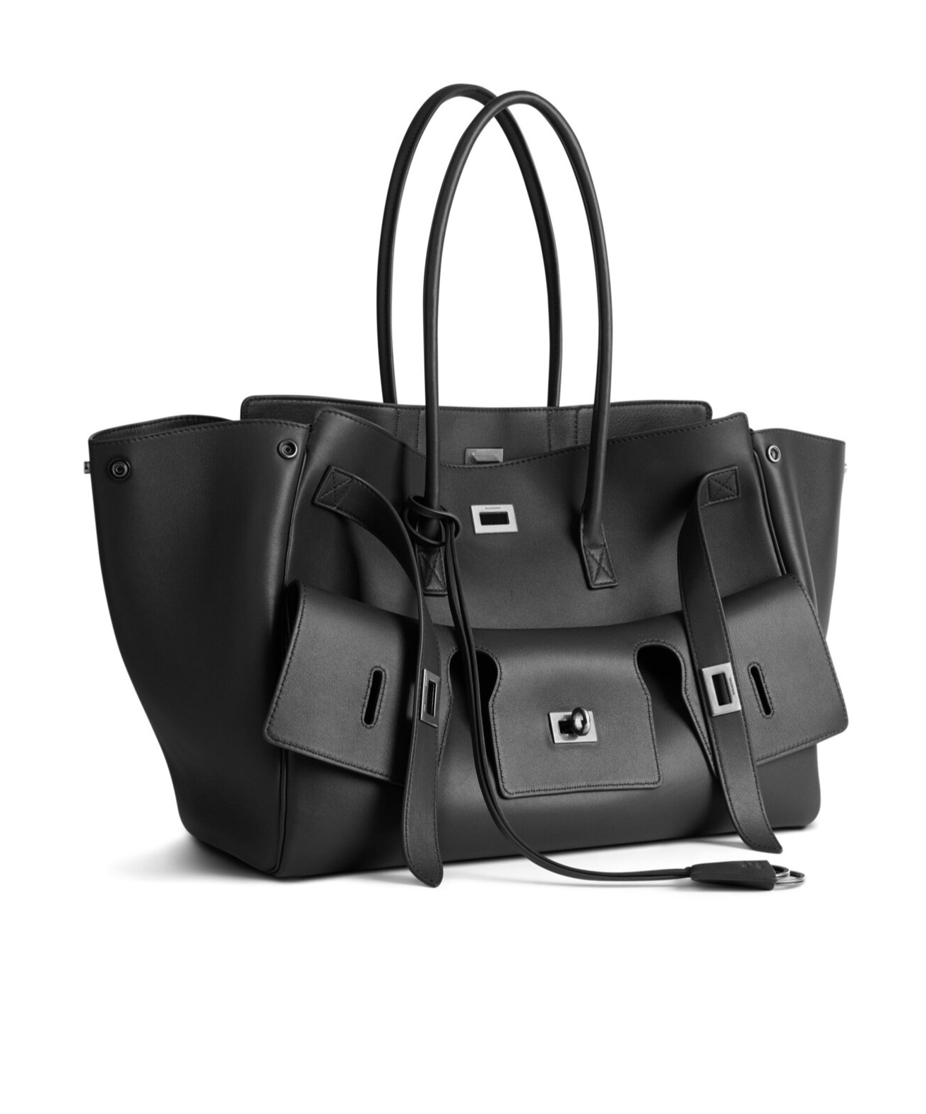 Balenciaga Bel Air Medium Carry All Bag In Black In Black