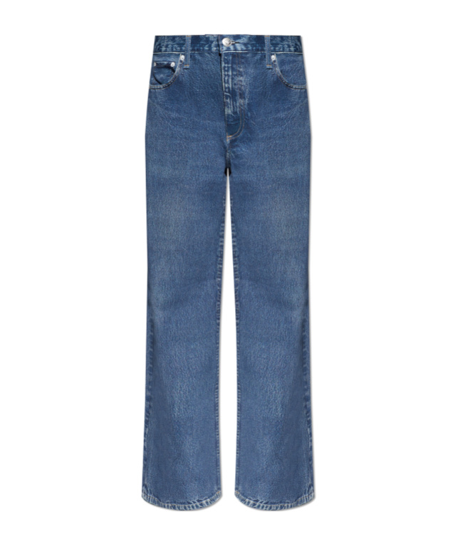 Rag & Bone Wide Leg Jeans In Blue