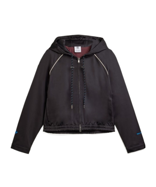 Adidas Originals Wales Bonner Satin Track Top In Black