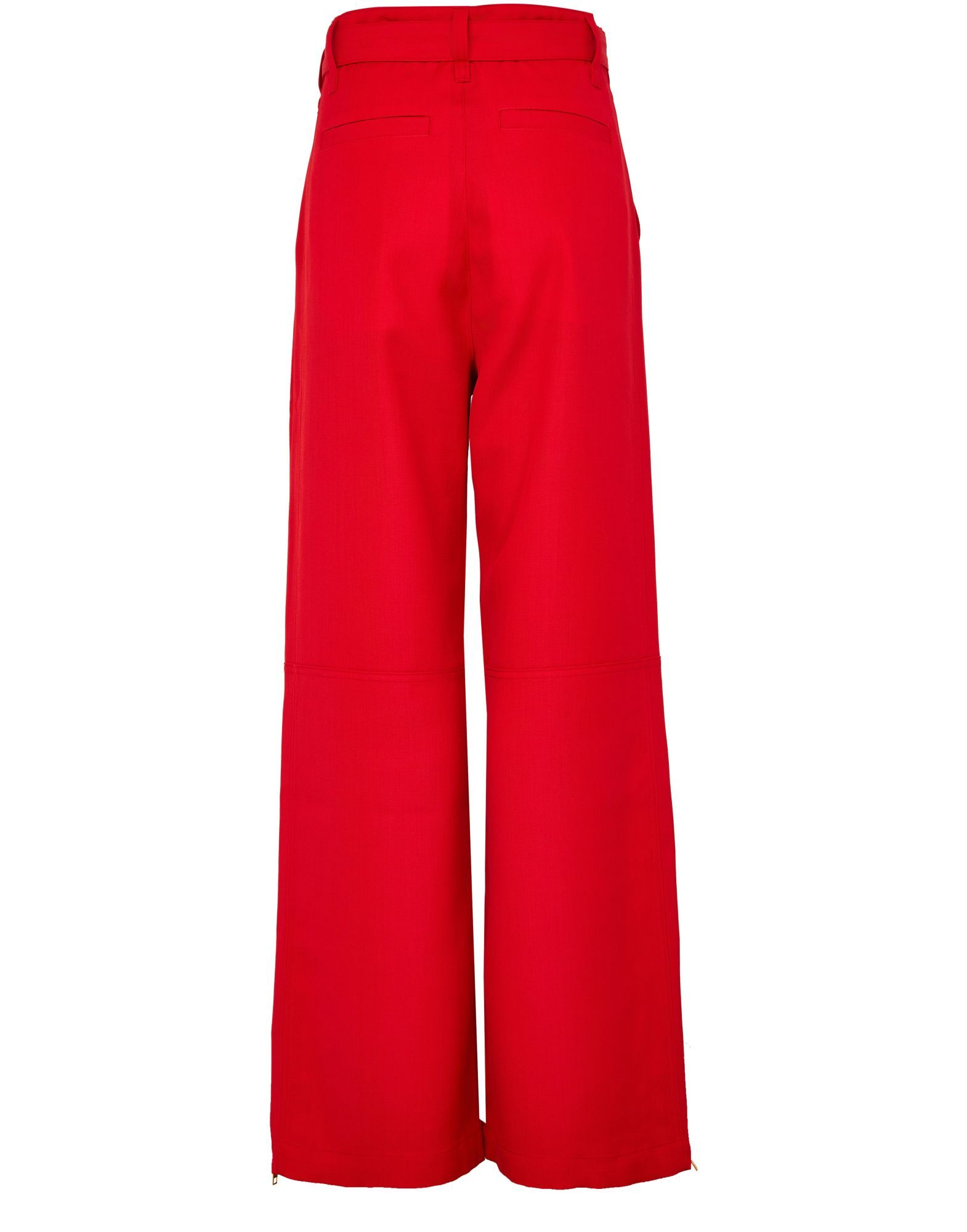 Ami Alexandre Mattiussi Fluid Wool Canvas Cargo Pants In Red