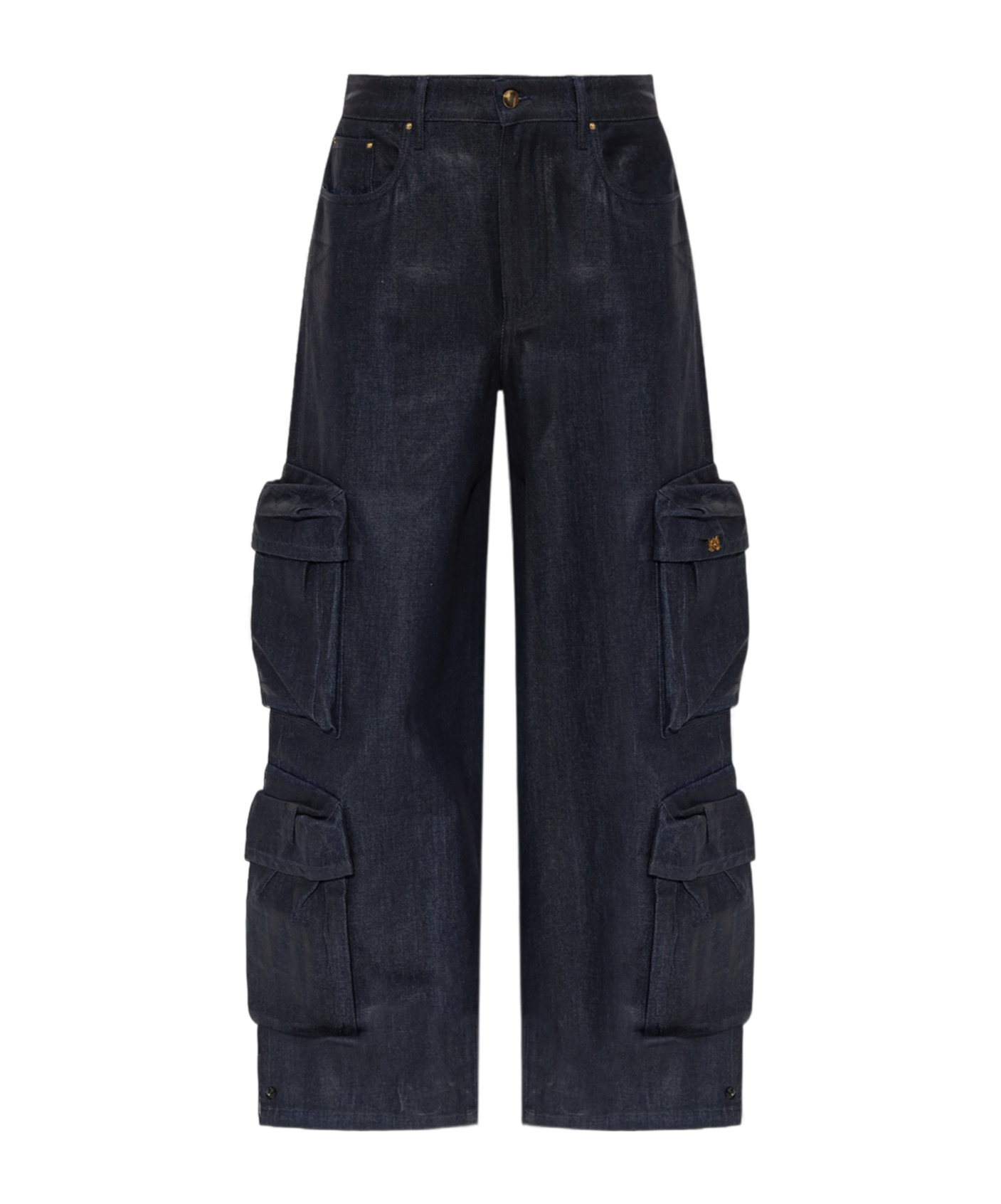 Amiri Black Baggy Cargo Jeans In Black
