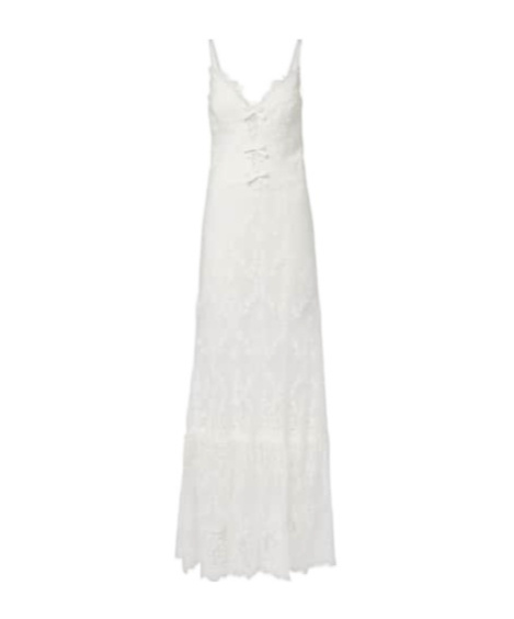 Elie Saab Cotton-blend Lace Gown In White