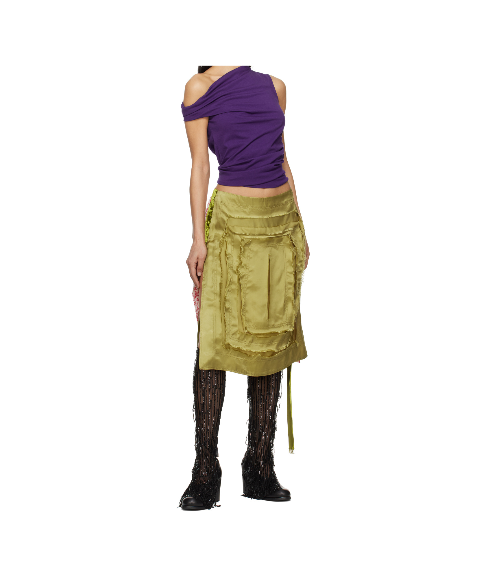 Edward Cuming Scratch The Itch Flappy Skirt In Green