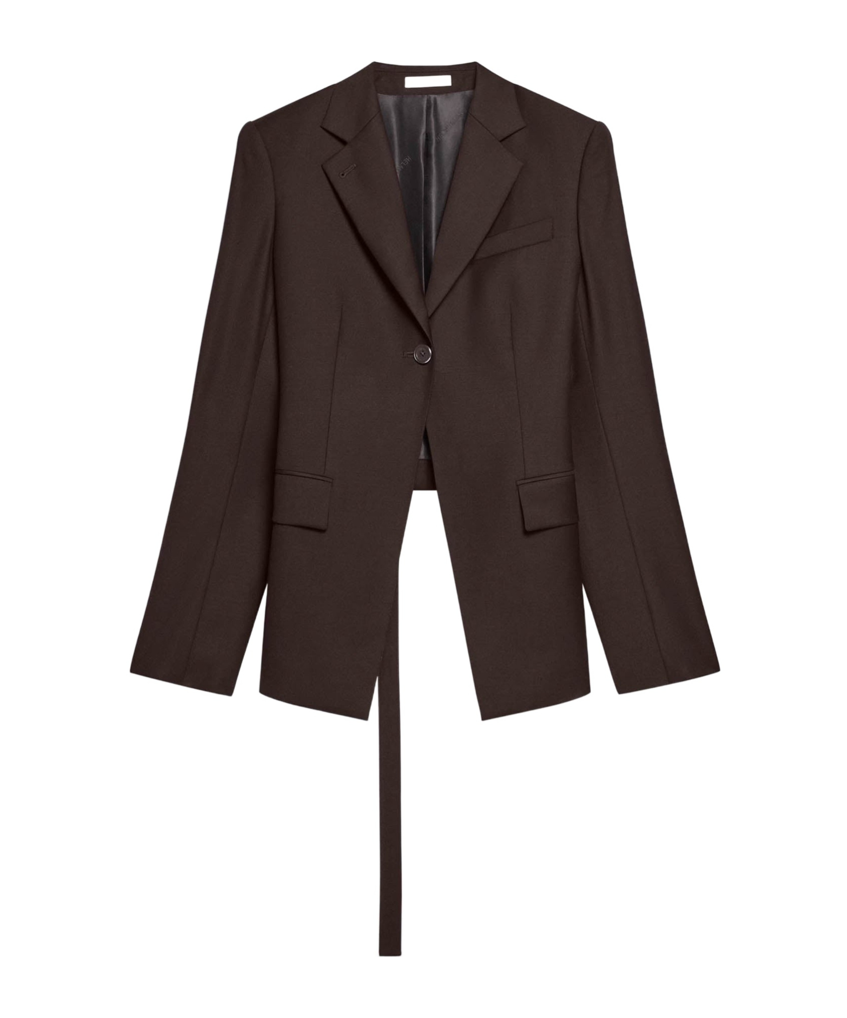 Helmut Lang Long-sleeved Suit Jacket In Brown