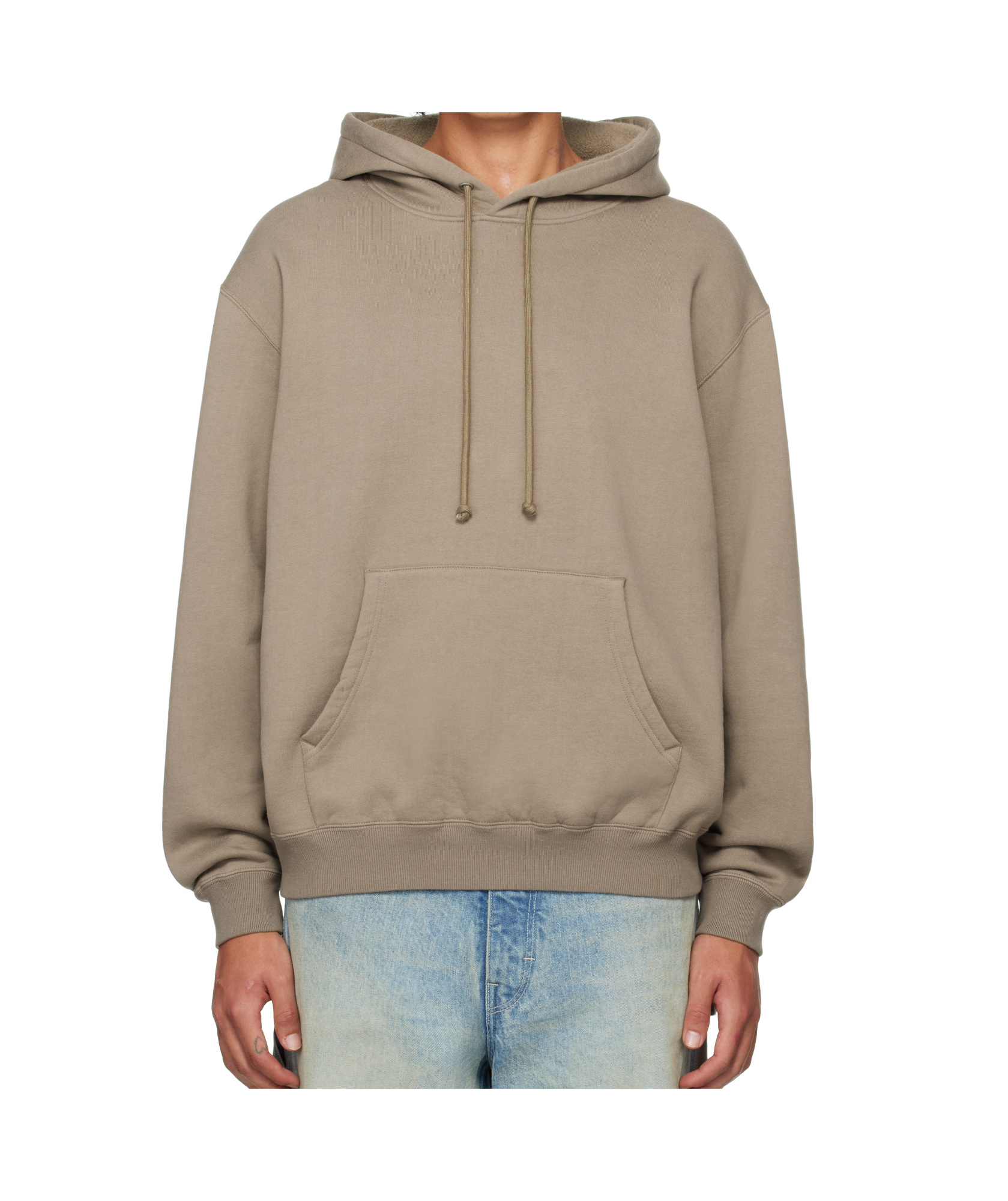 AURALEE BROWN SMOOTH SOFT SWEAT HOODIE