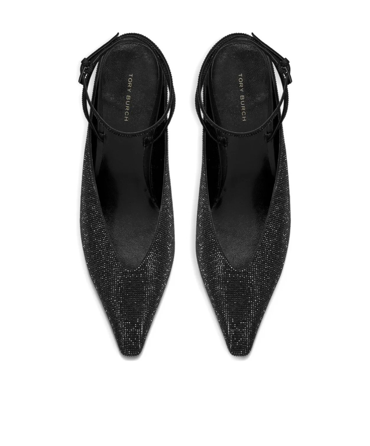 Tory Burch Glitter Pointed Toe Wedge Sandals In Multi