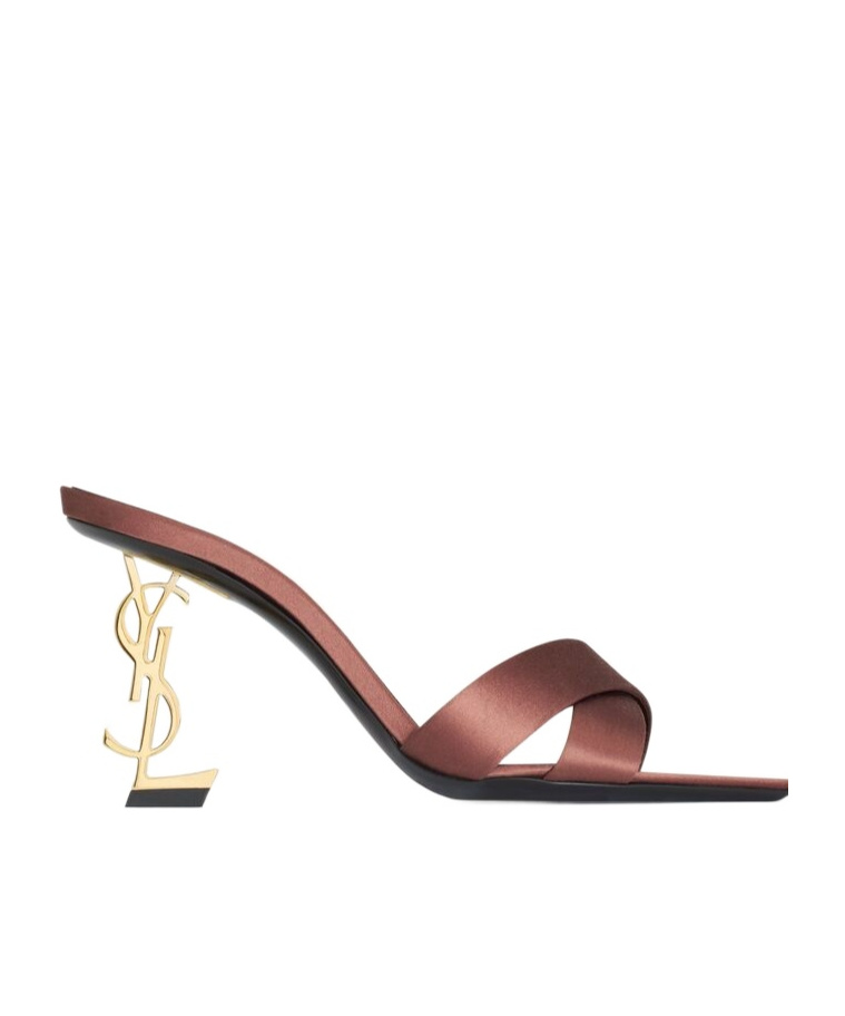 SAINT LAURENT OPYUM MULES IN SATIN CREPE
