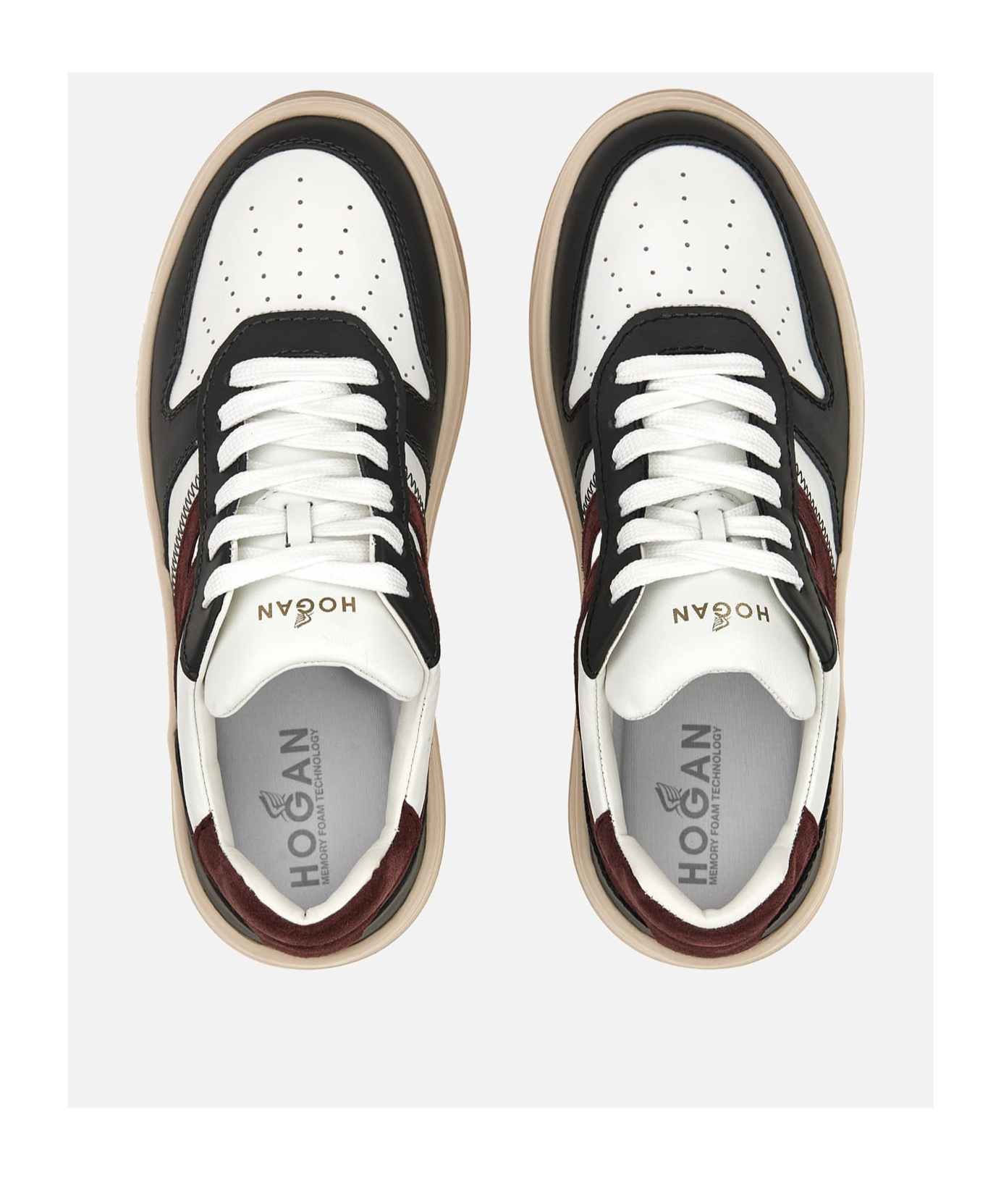 Hogan Lace-up Low-cut Casual Shoes In Multicolor