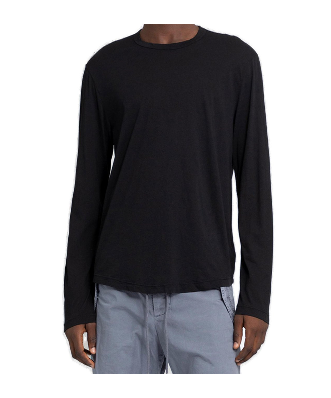 JAMES PERSE JAMES PERSE SHIRTTAIL HEM CREWNECK T-SHIRT 