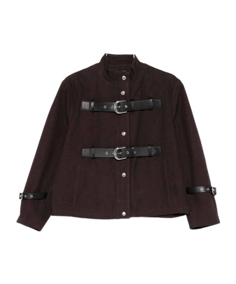 Gimaguas Buckle-strap Jacket In Brown