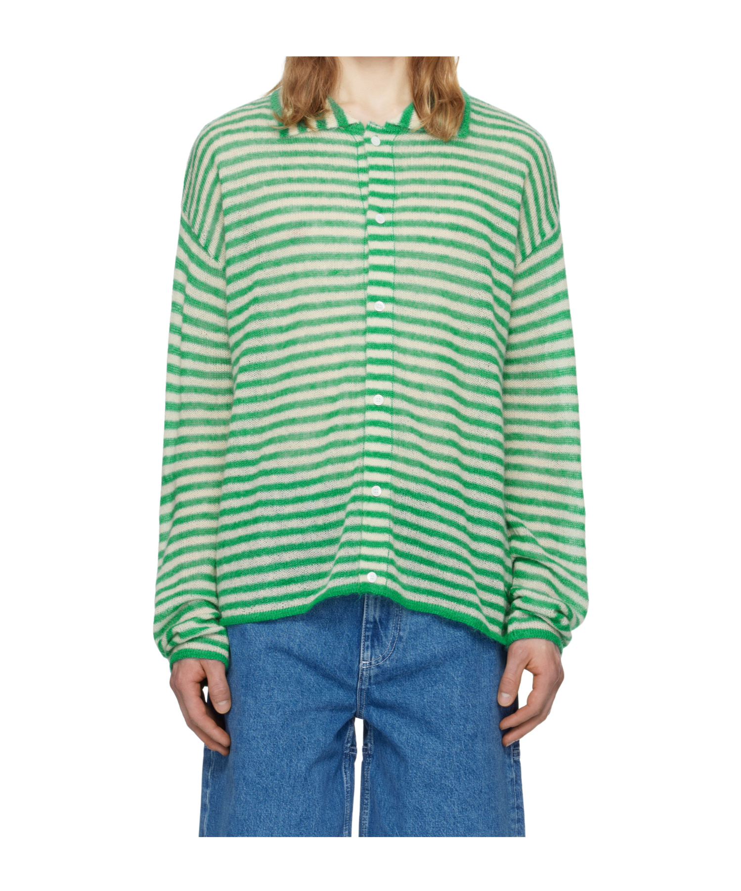 Sunnei Long-sleeved Cardigan In Green