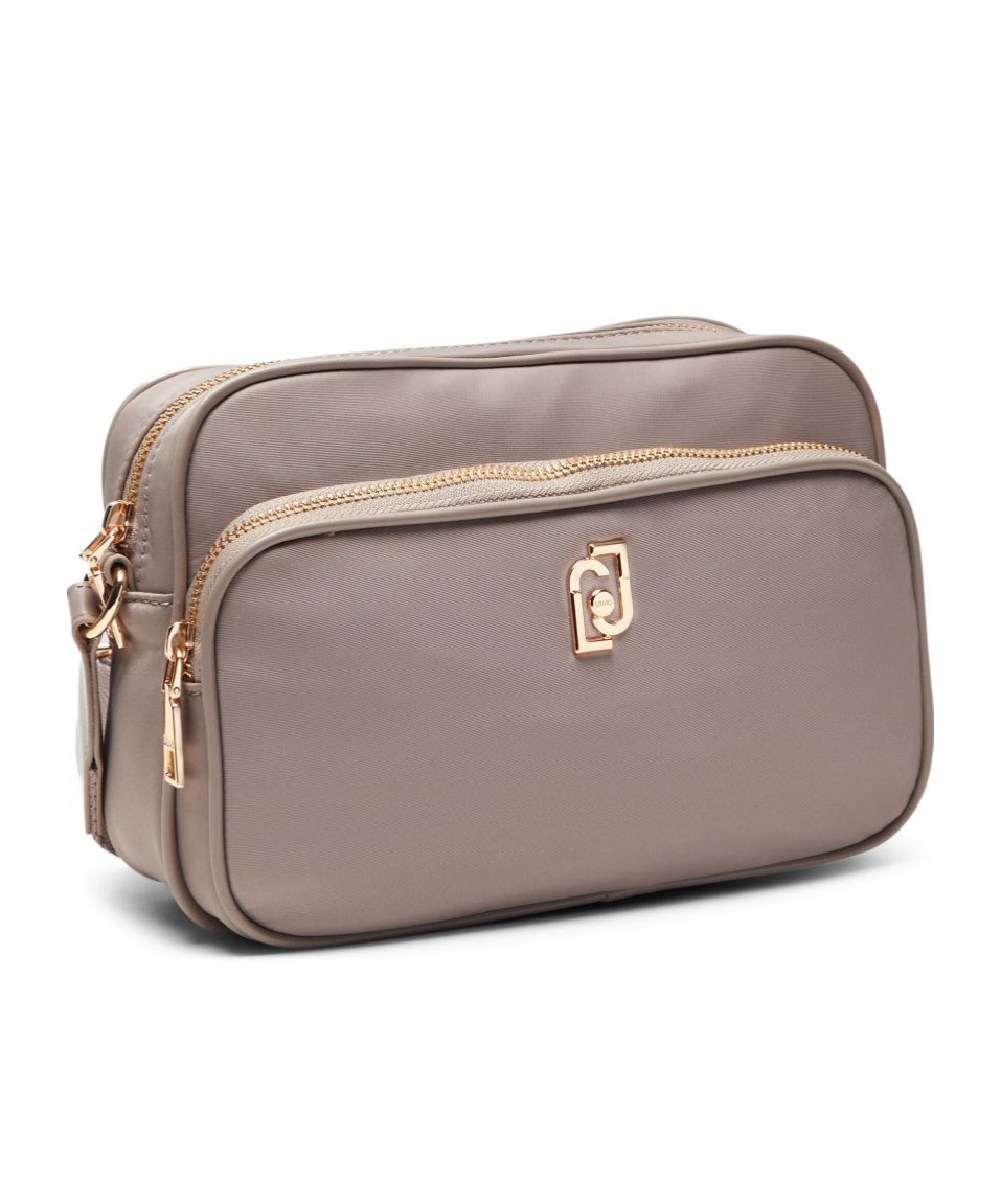Liu •jo Nylon Crossbody Bag In Nude