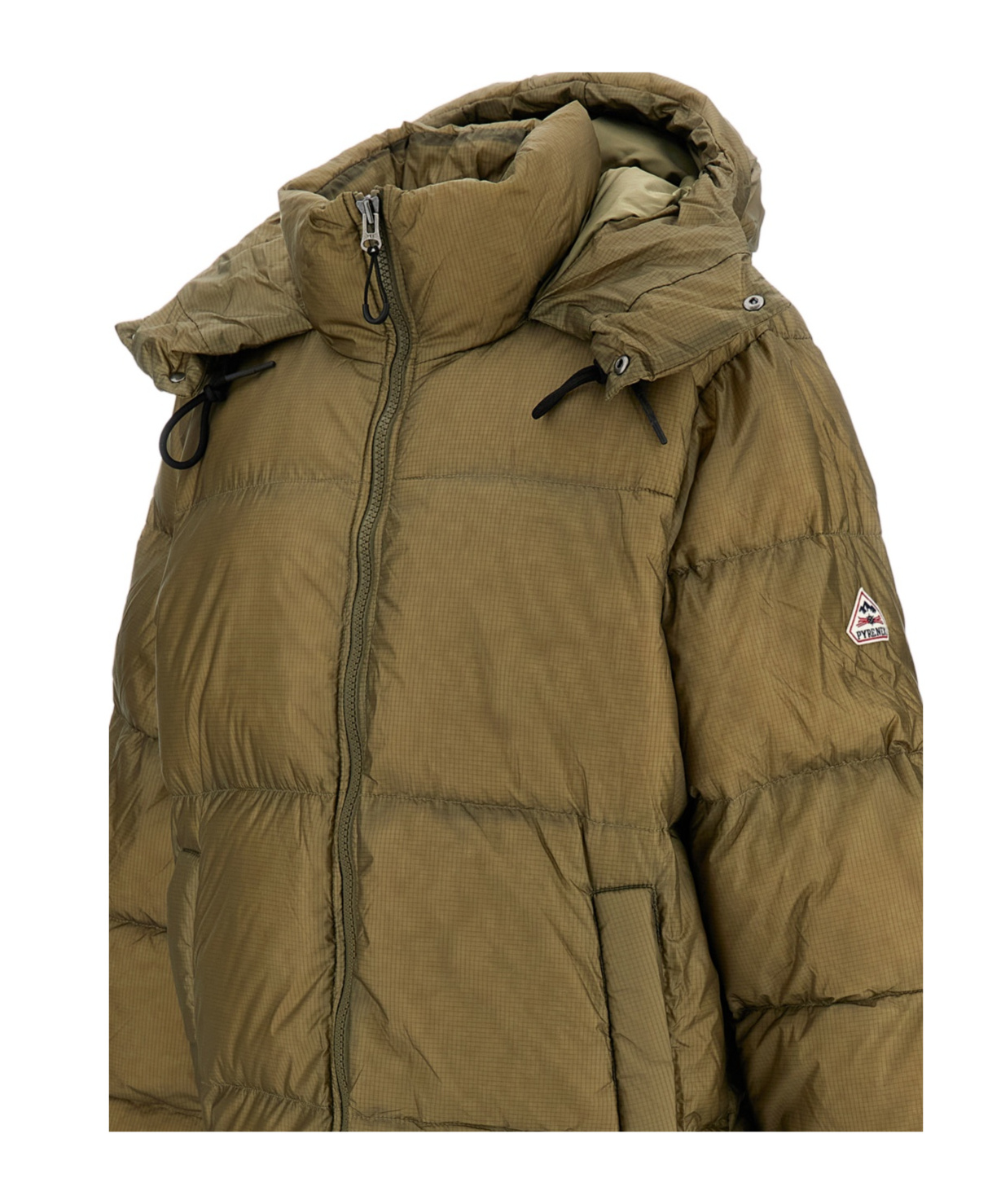 Pyrenex Shift Hooded Ripstop Down Jacket In Green