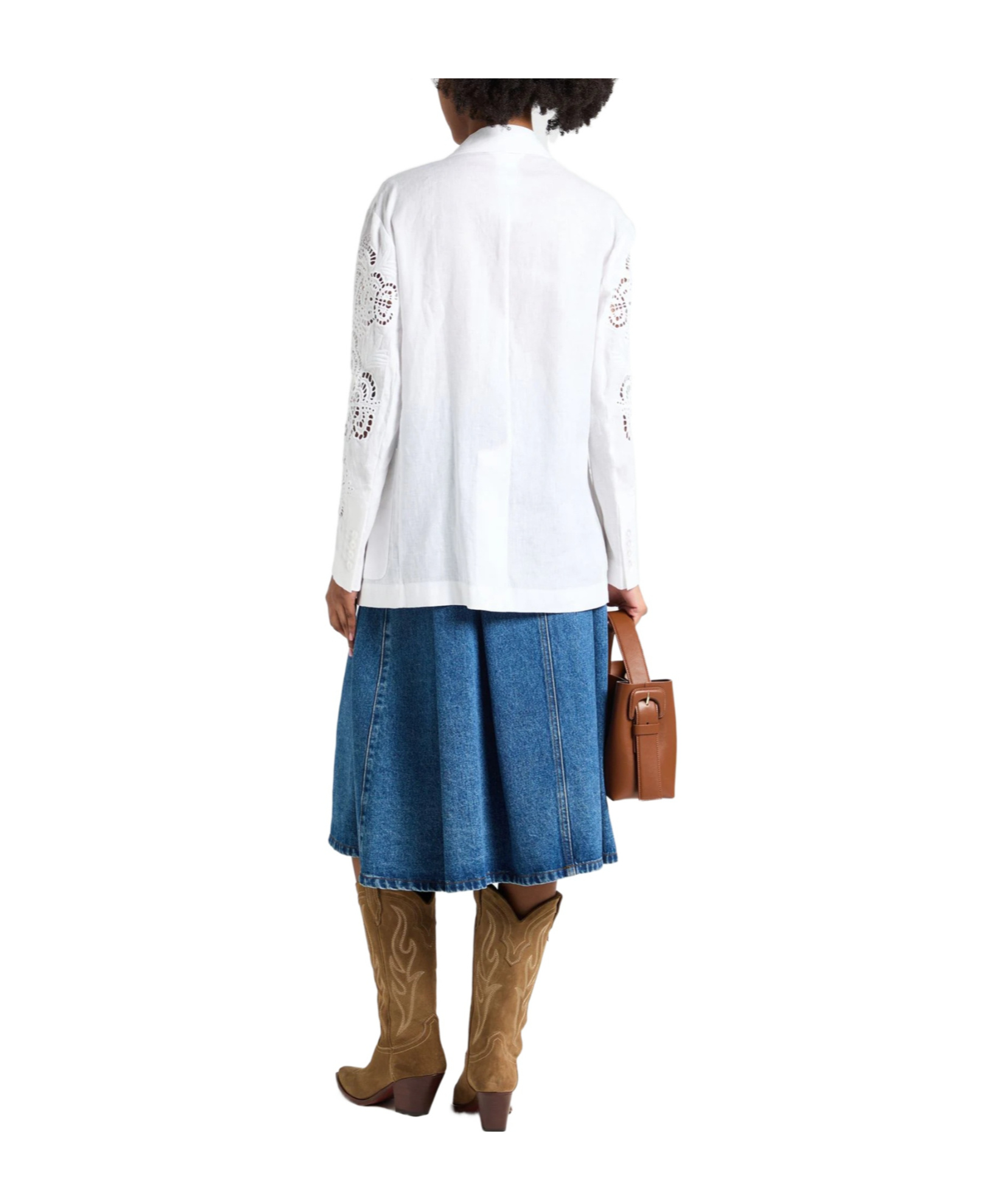 Max Mara Linen Blazer In White