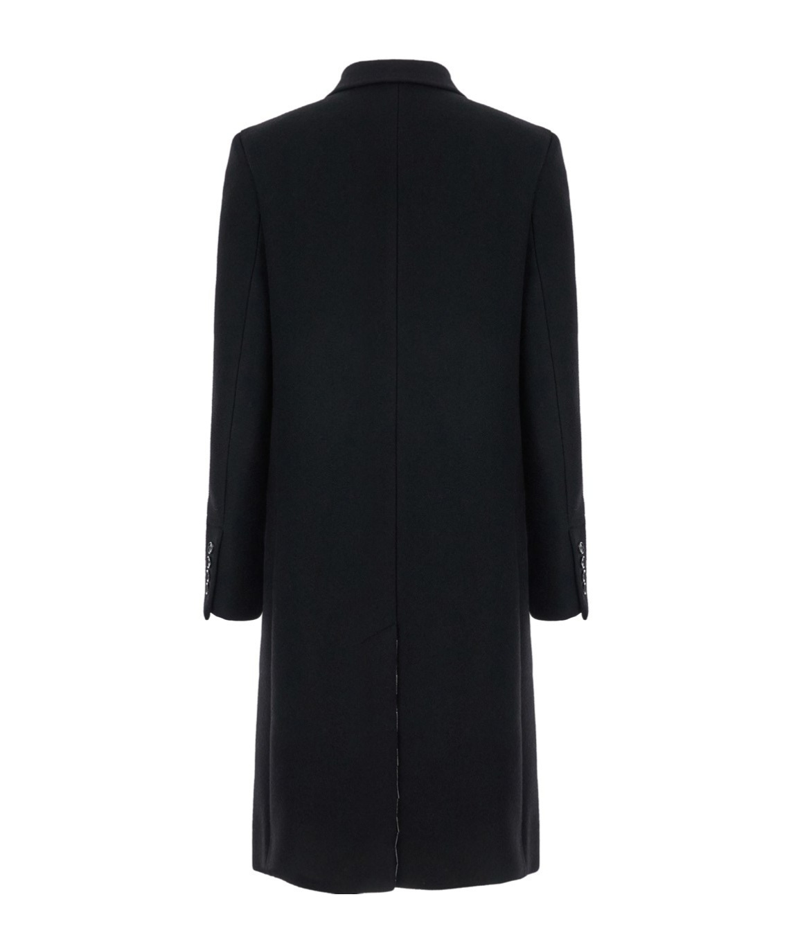 Ami Alexandre Mattiussi Ami Paris Black Double-breasted Coat With Peak Revers In Wool Woman In Black