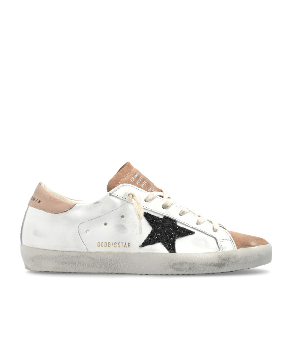 Golden Goose Super-star Leather Sneakers In White
