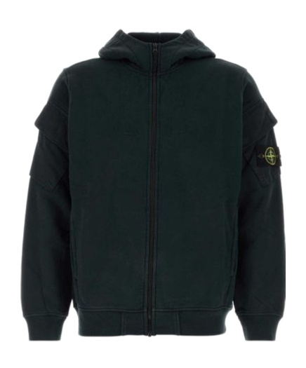 Stone Island Midnight Blue Cotton Sweatshirt In Green