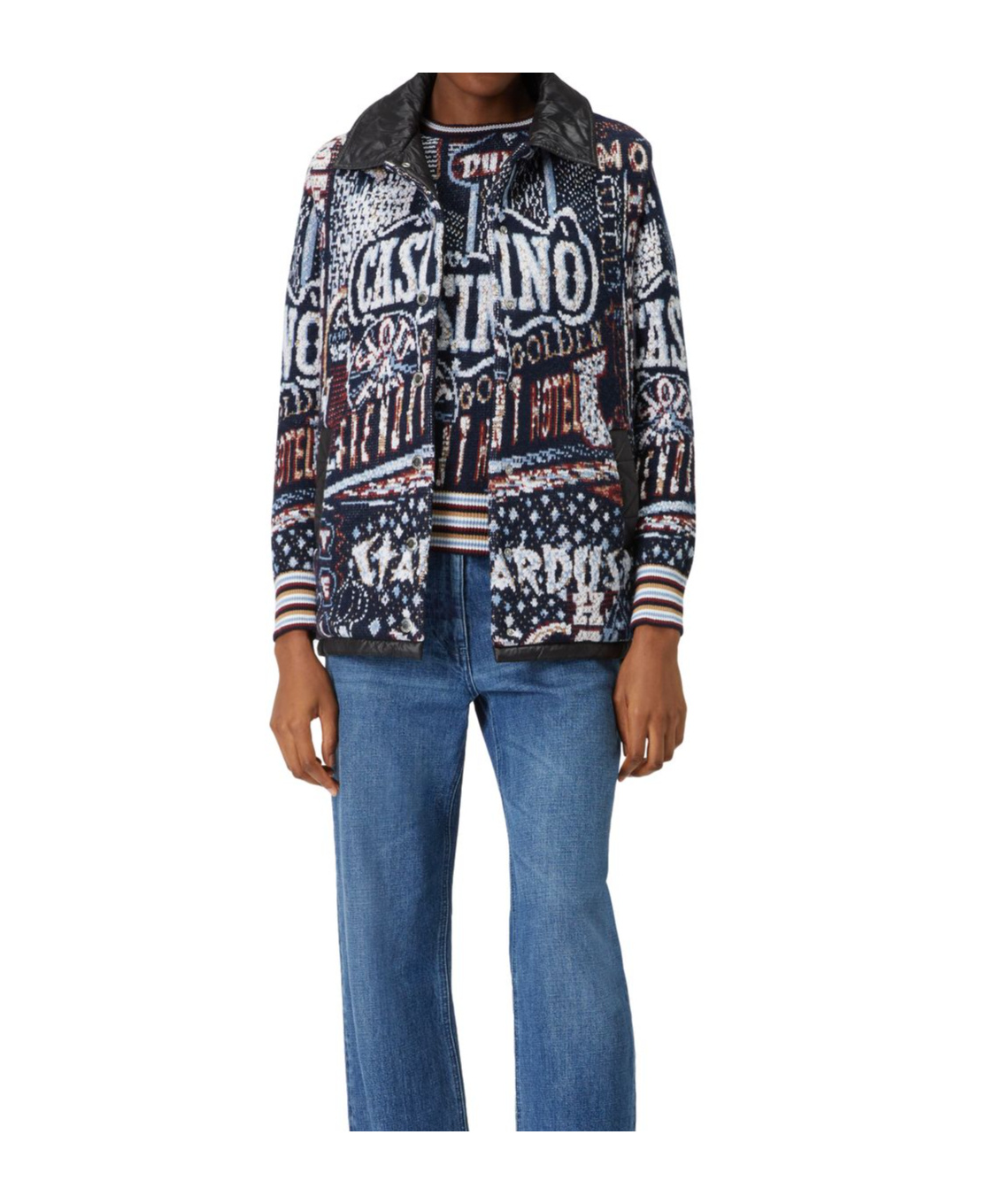 Missoni Graphic-print Knitted Vest In Black