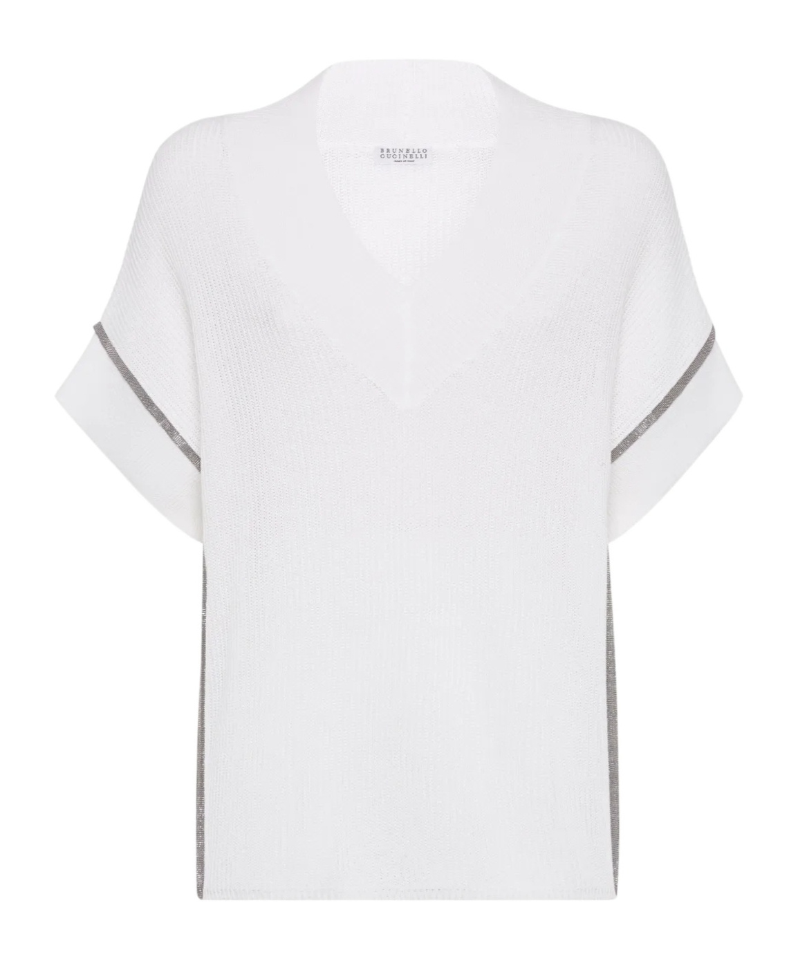Brunello Cucinelli Monili-trim T-shirt In White