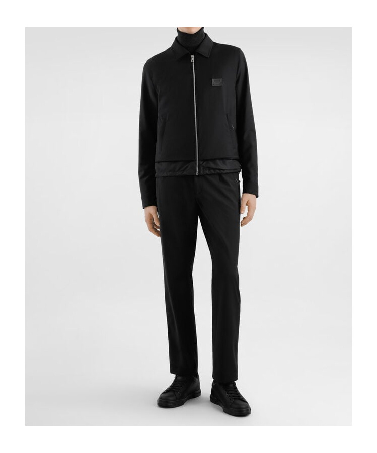 Dolce & Gabbana Technical Jersey Sweatshirt With Branded Tag In Black