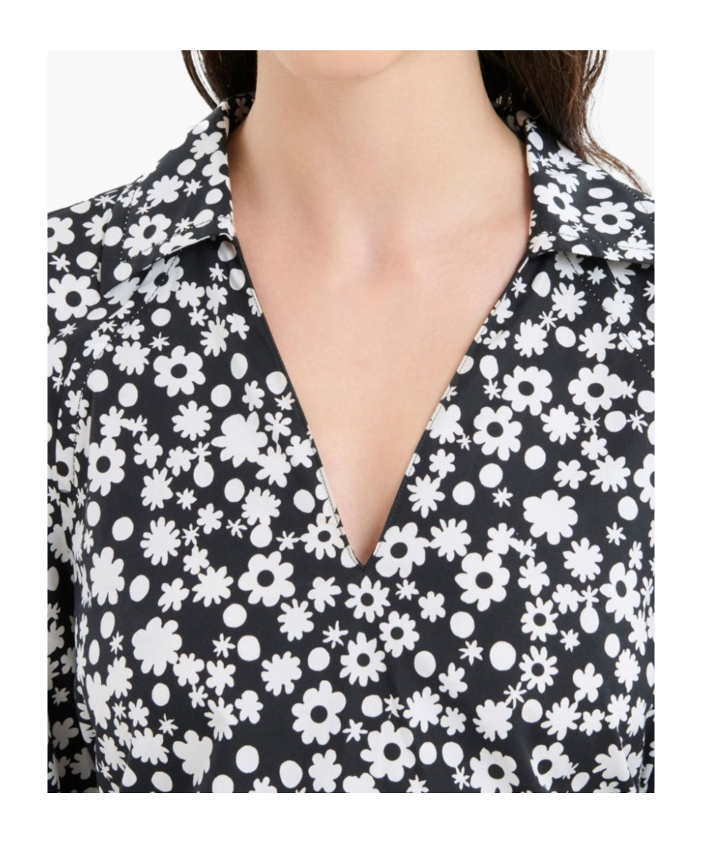 Marni Floral-print Midi Dress In Black