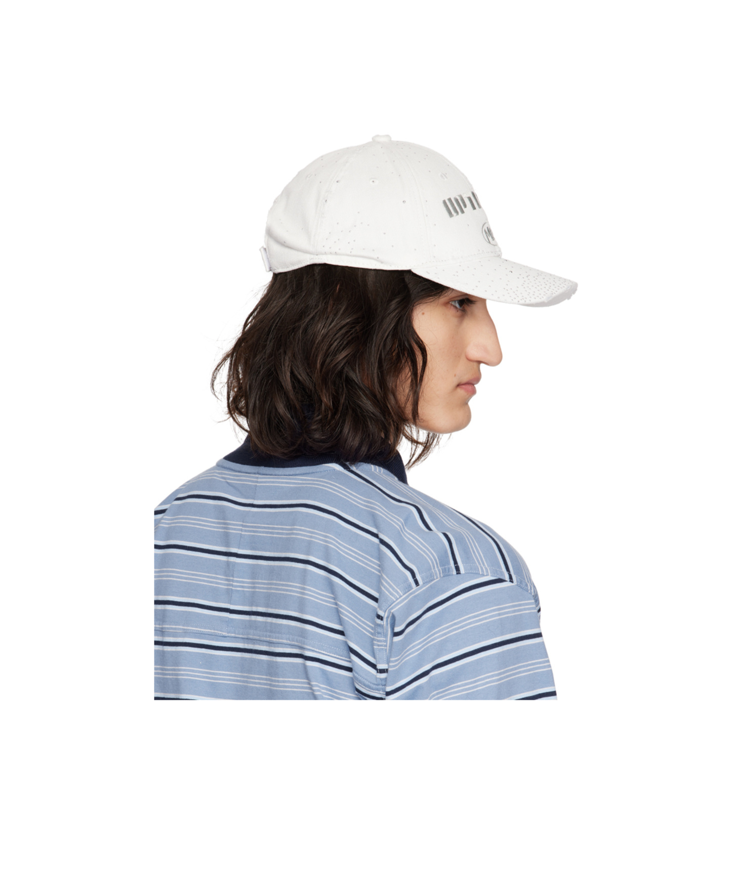 MARTINE ROSE ROLLED DISTRESSED CAP