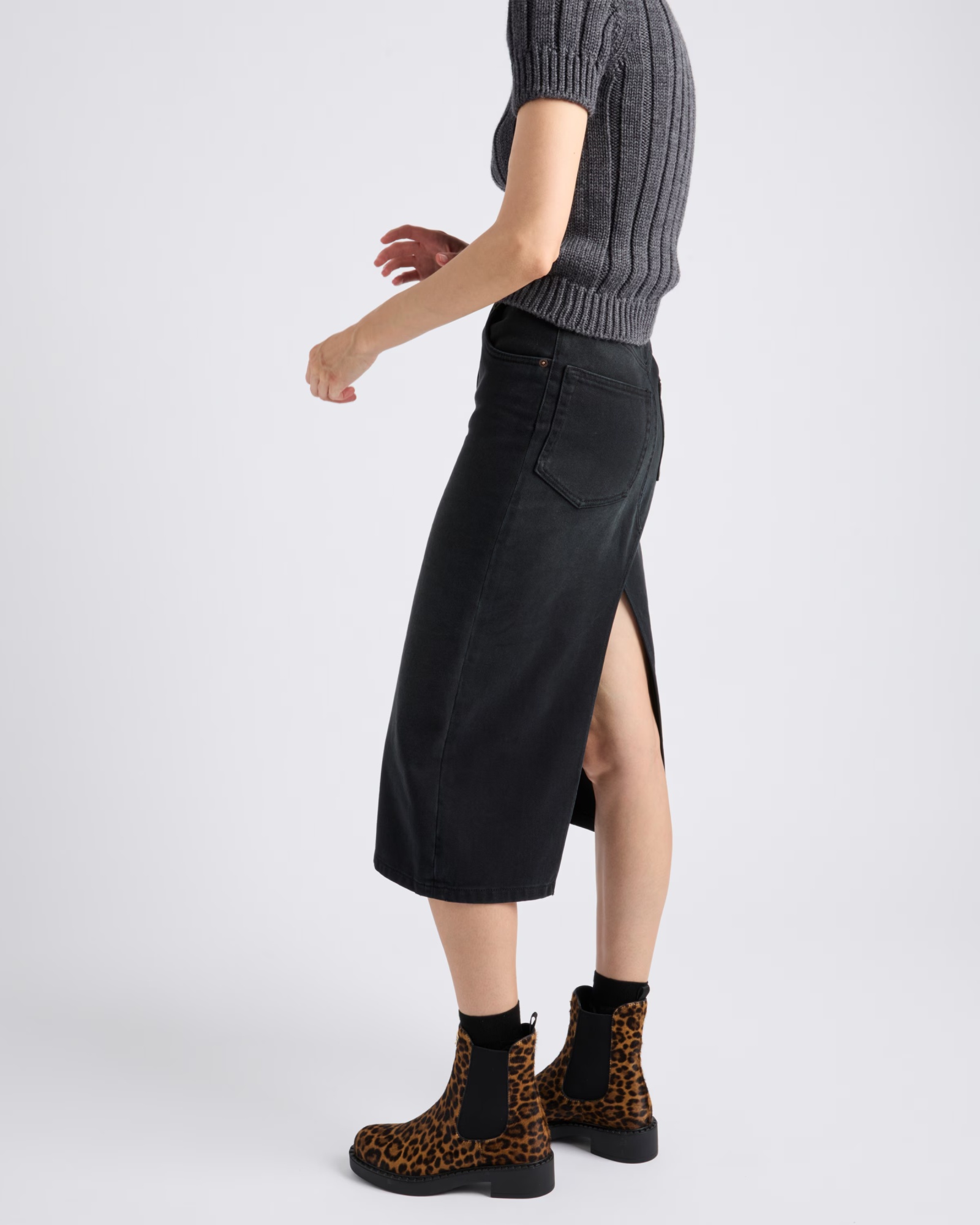 Shop Prada Printed Leather Chelsea Boots In Black