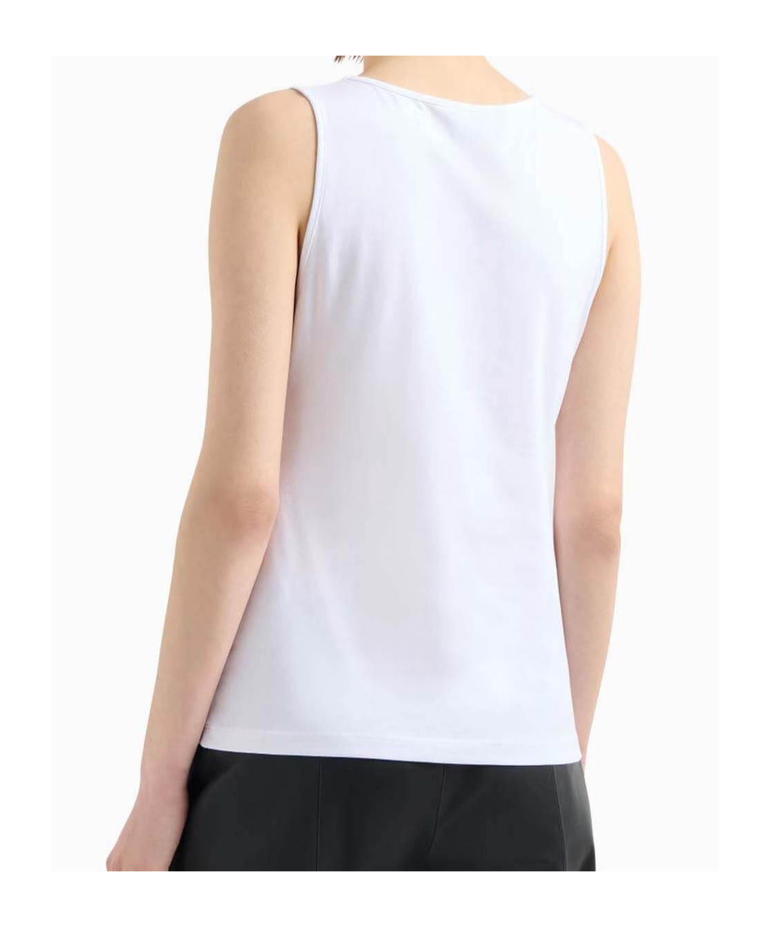 Shop Emporio Armani Raised-logo Tank Top In White