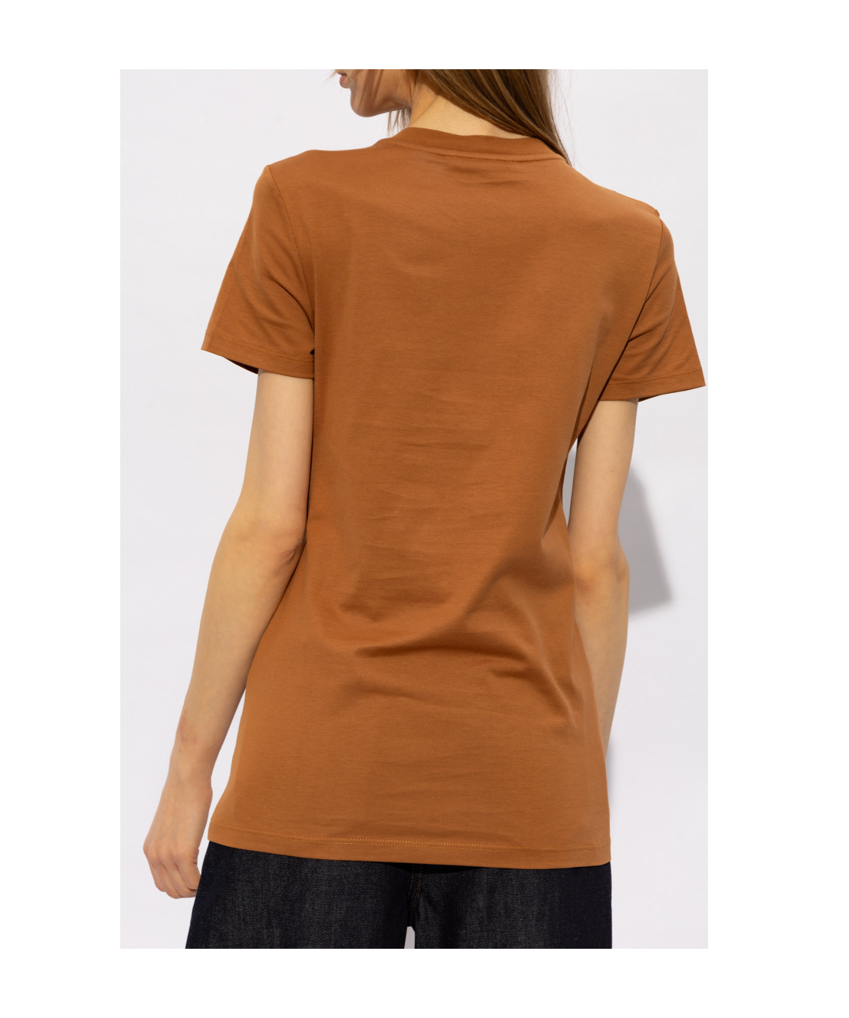 Max Mara Taverna Cotton T-shirt In Brown