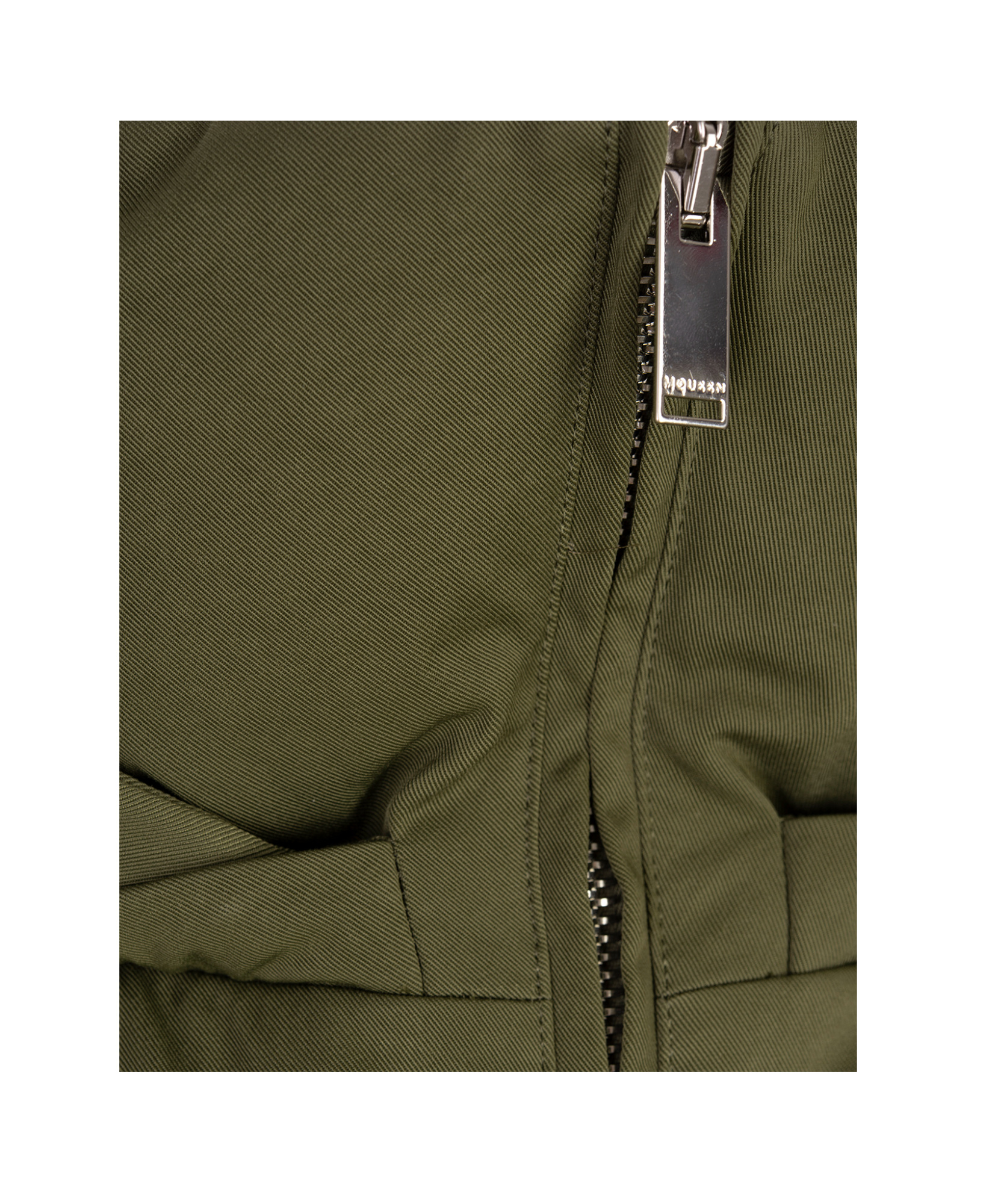 Alexander Mcqueen Relaxed Silhouette Coat With High Collar In Green