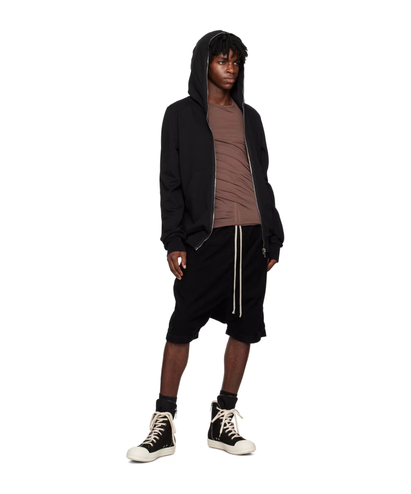 Shop Rick Owens Drkshdw Pods Drawstring Shorts In Black