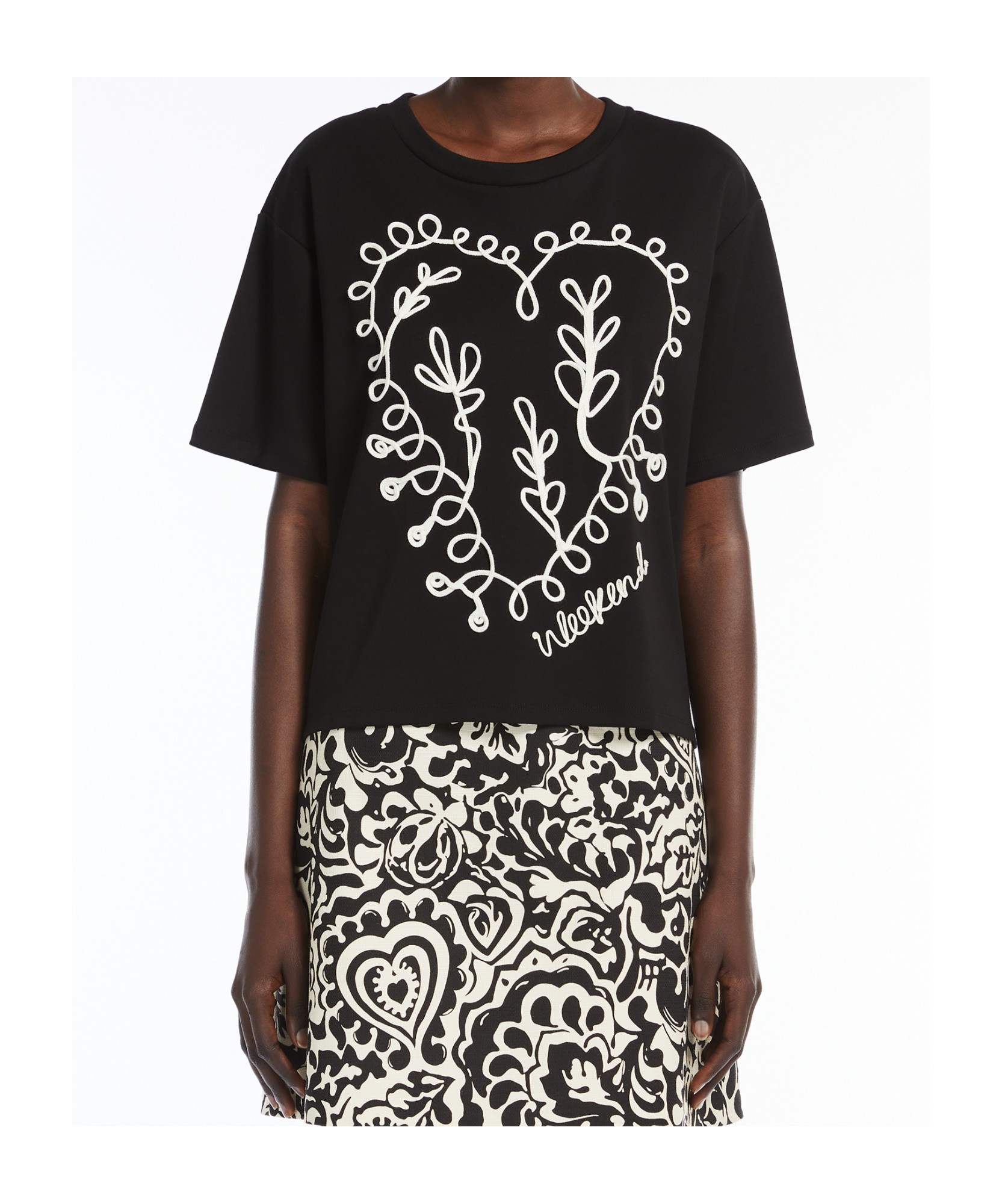 Weekend Max Mara Lecco T-shirt In Black Cotton In Black