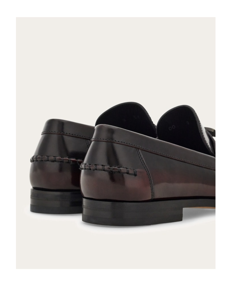 Ferragamo F Buckle Loafer In Brown