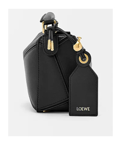 Loewe Mini Featherlight Puzzle Bag In Nappa Lambskin In Black