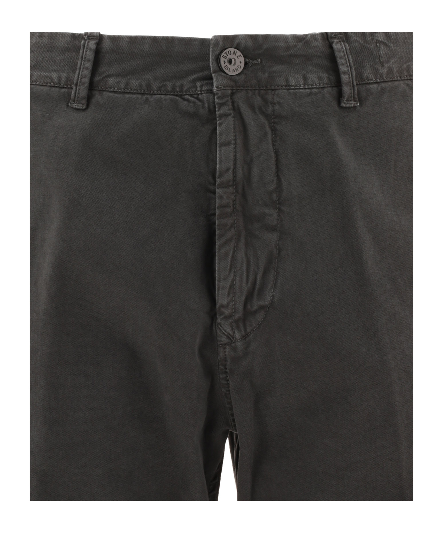 Stone Island Regular Tapered Pants In Black