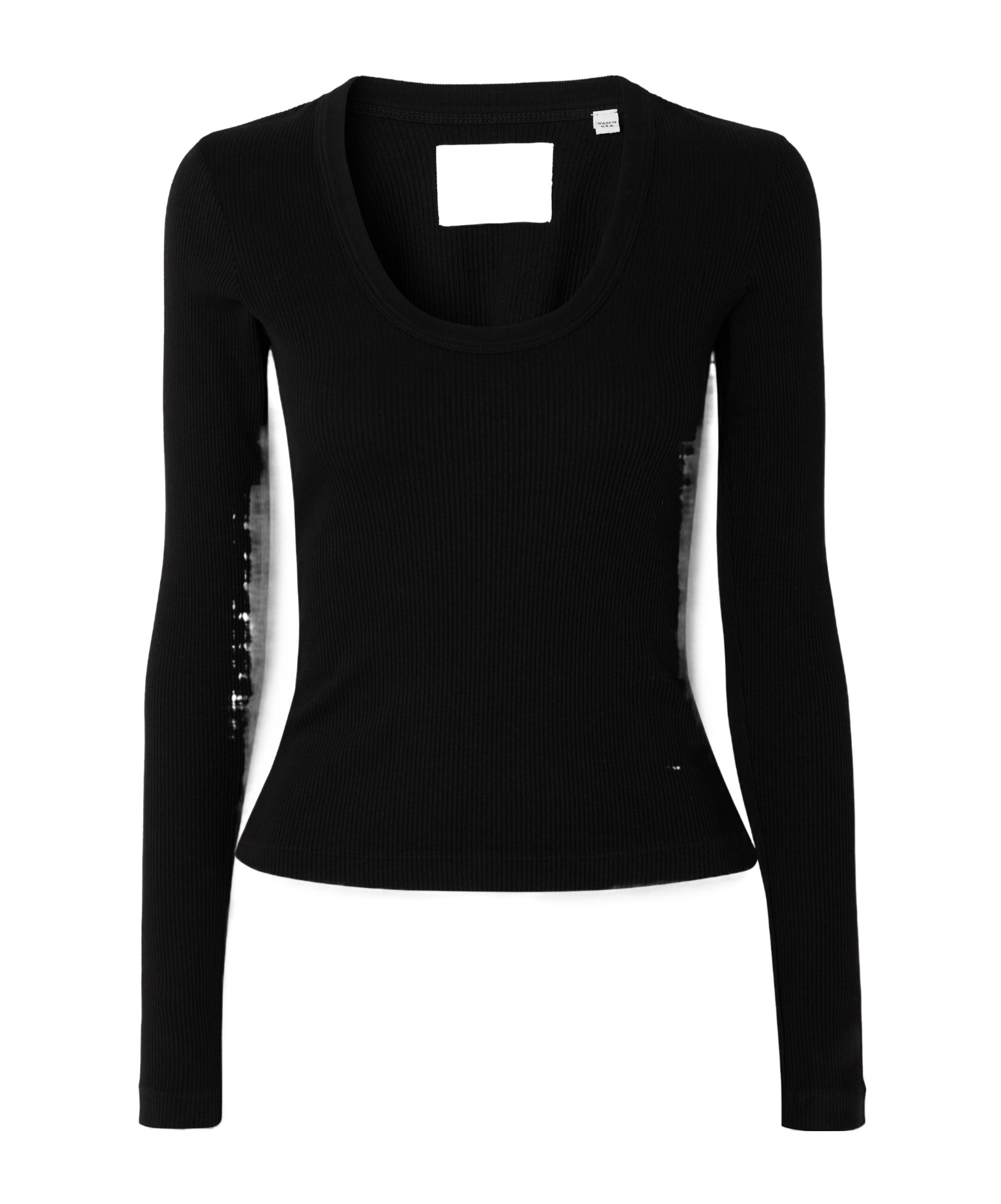 Citizen Of Humanity U-neck T-shirt In Black