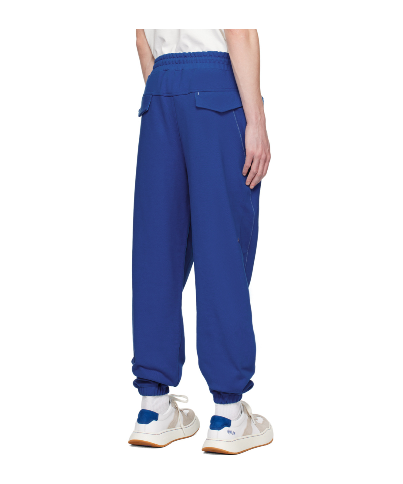 Ader Error Drawcord Elastic Waist Sweatpants In Blue