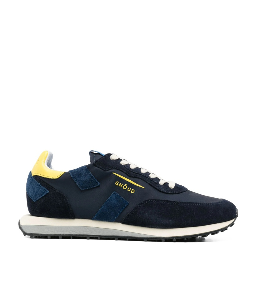 Ghoud Rush Sneakers In Blue Suede And Fabric In Black