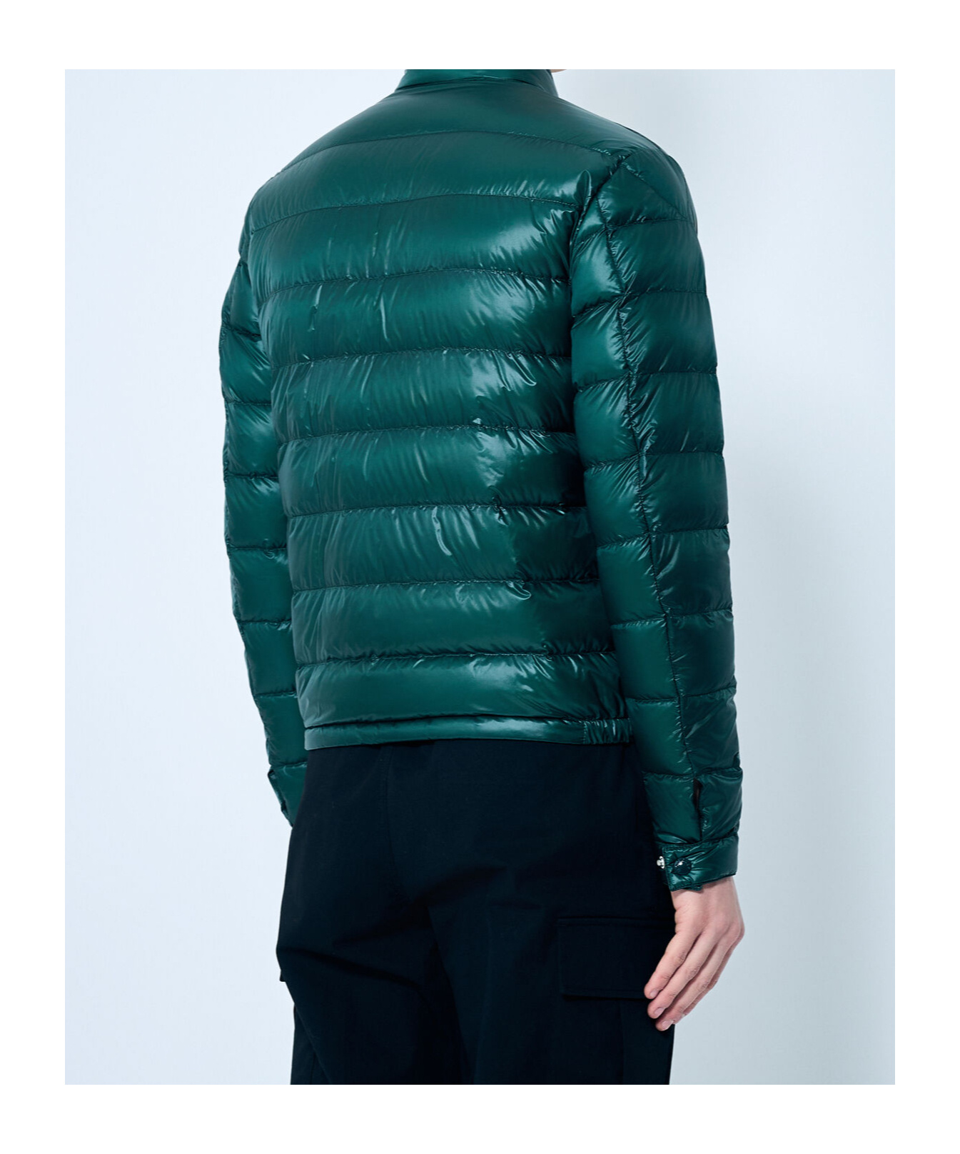 Moncler Logo-patch Padded Jacket In Blue