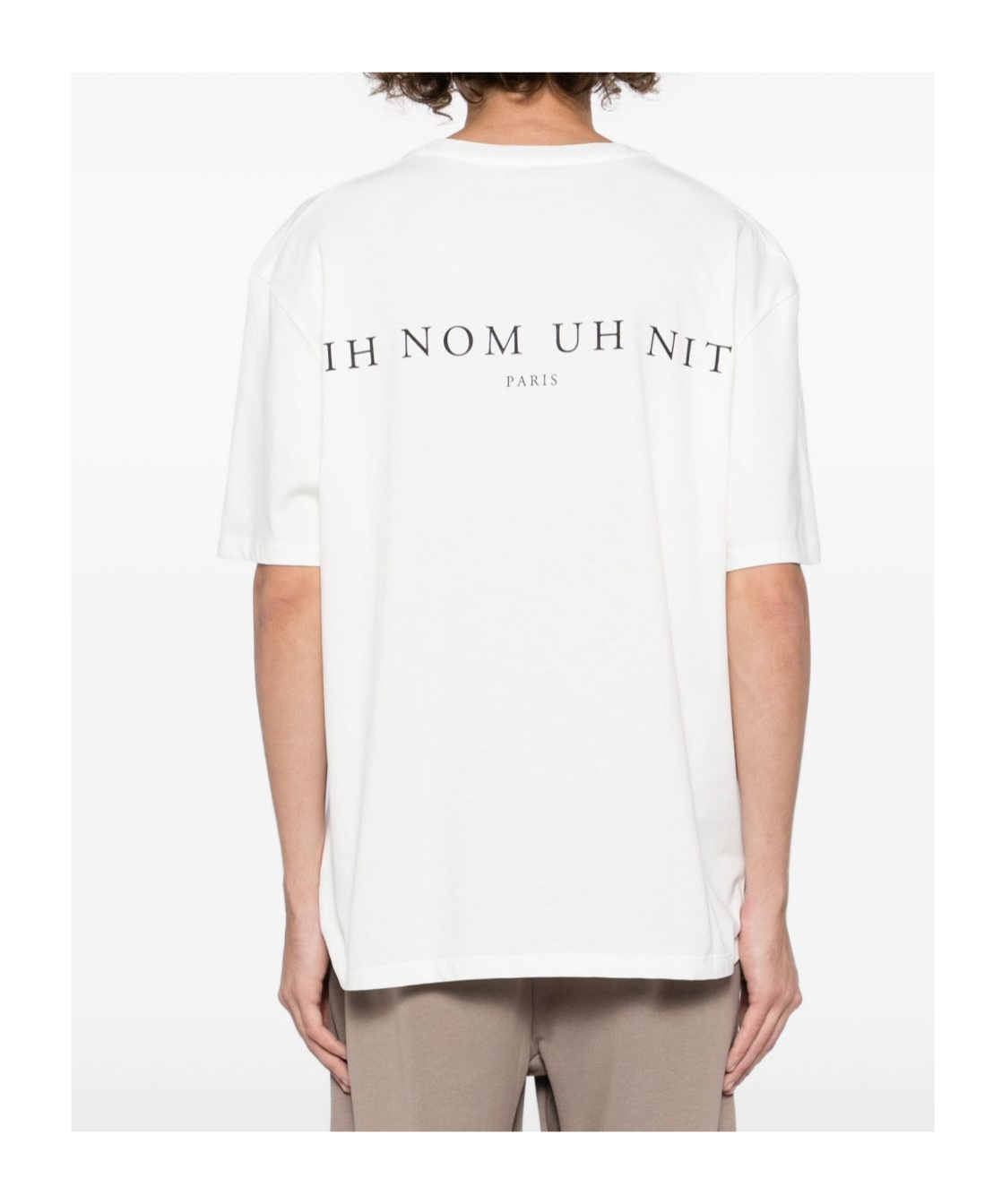Ih Nom Uh Nit Graphic Print Crew-neck Short Sleeve T-shirt In White