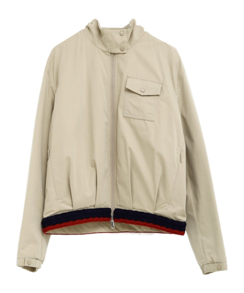 Moncler Long-sleeved Casual Jacket In Neutral