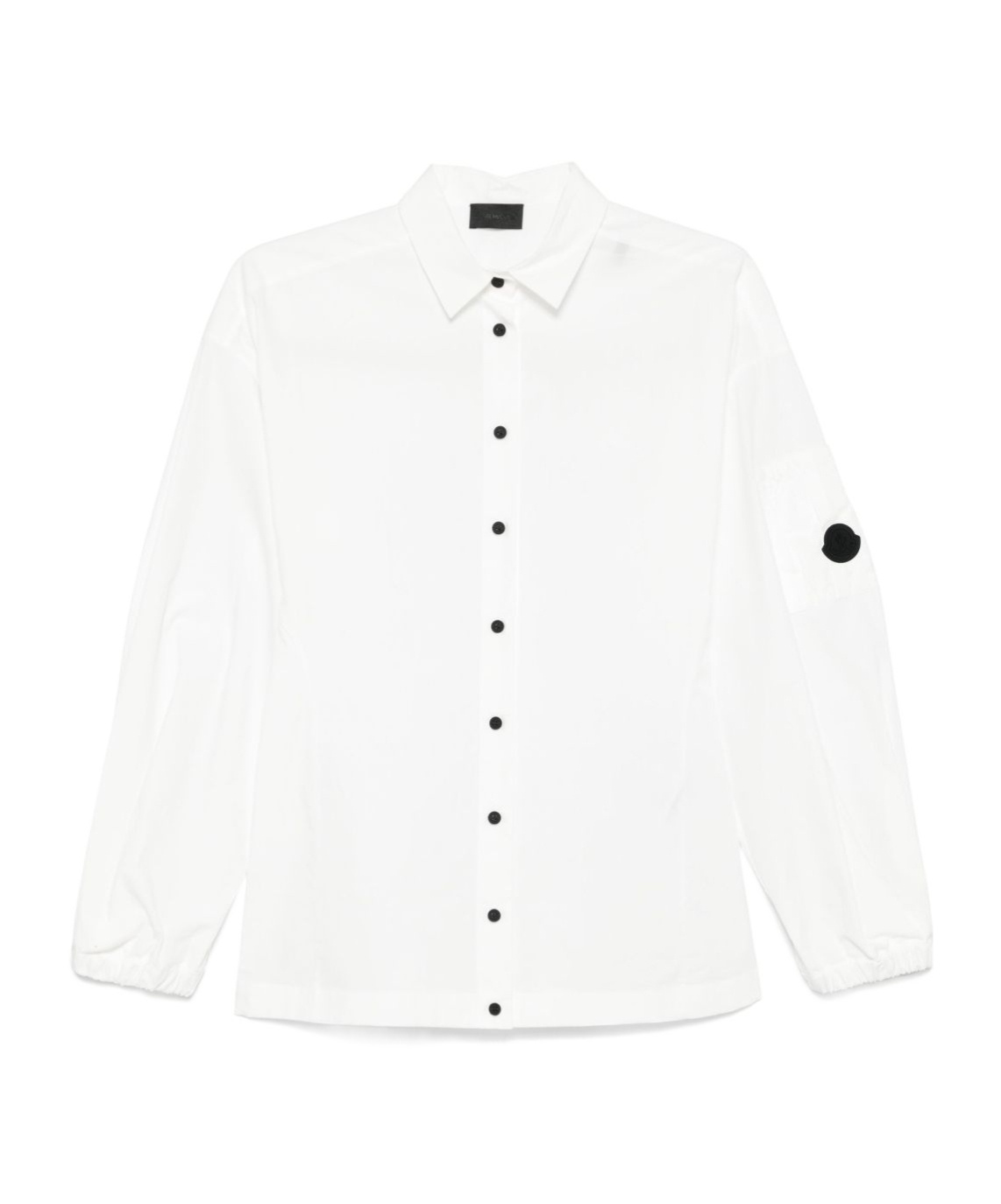 Moncler White Cotton Shirt With Contrast Front Buttons In White