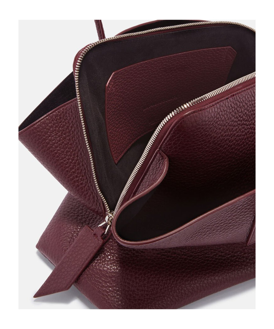 Attico Maroon La Passeggiata Medium Tote In Red
