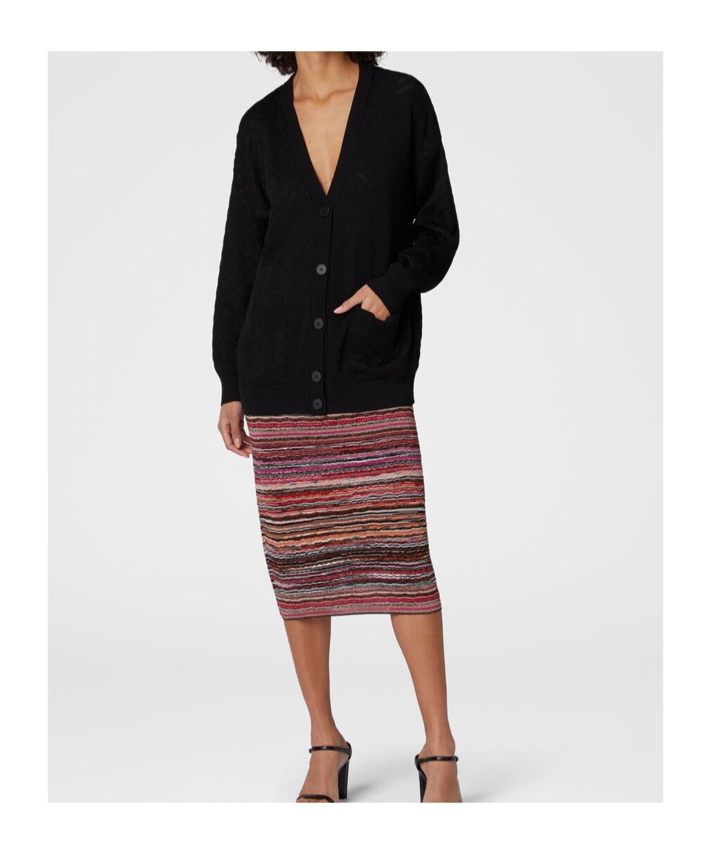 Shop Missoni V-neck Cardigan In Black
