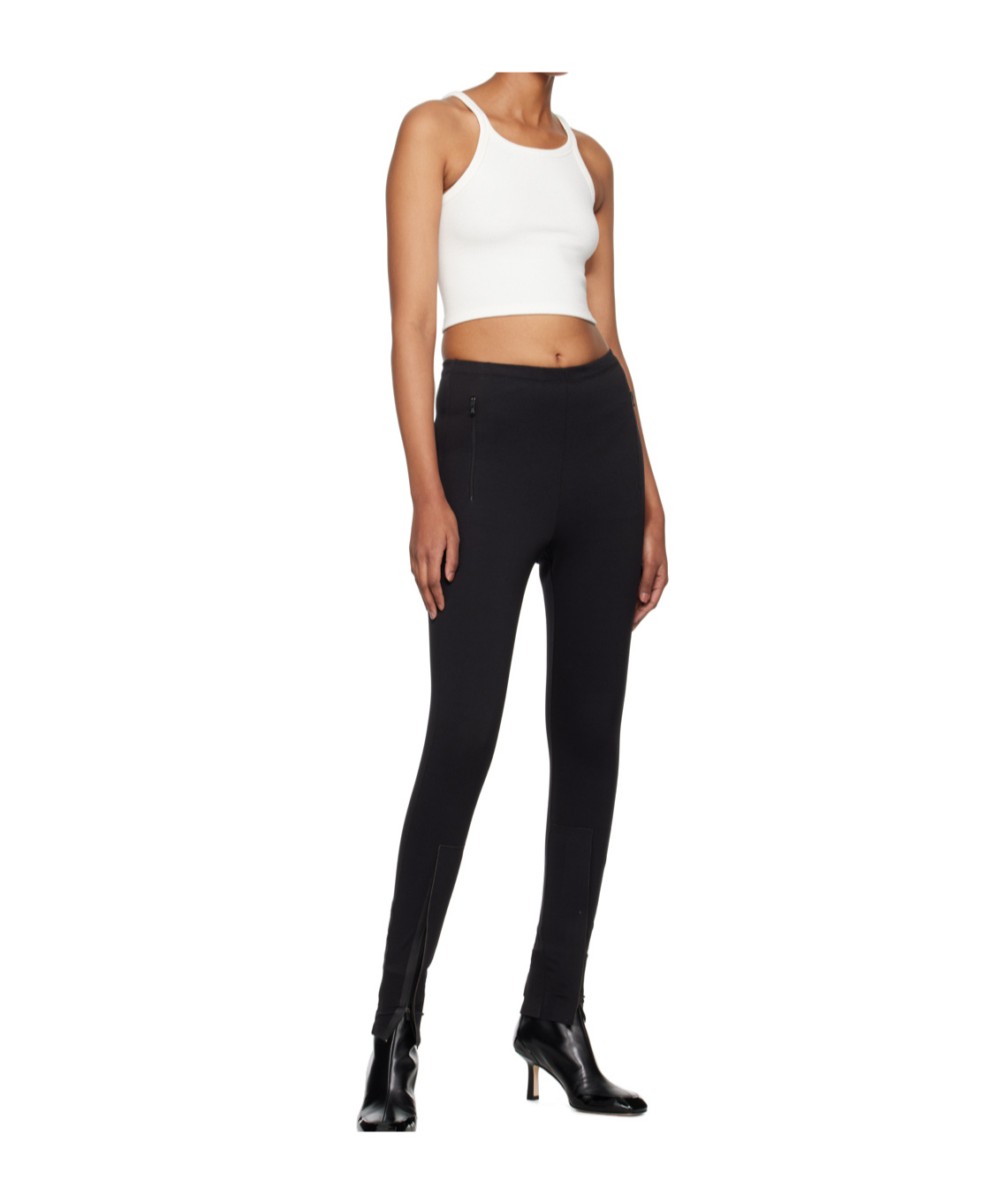 Shop Wardrobe.nyc X Browns 50 Zip Cuff Leggings