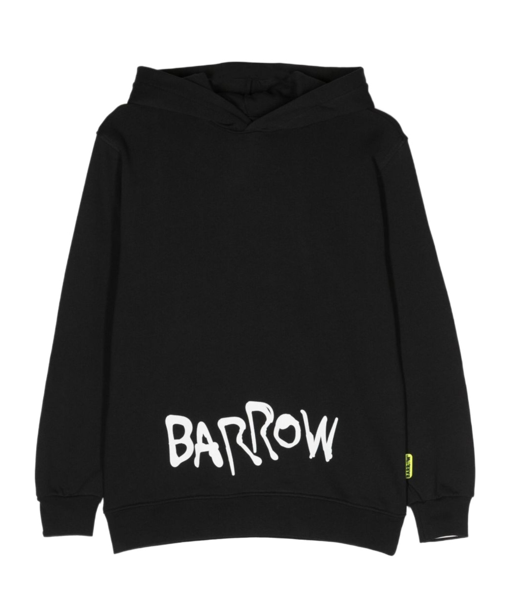 Barrow Bear-print Cotton Hoodie In Black
